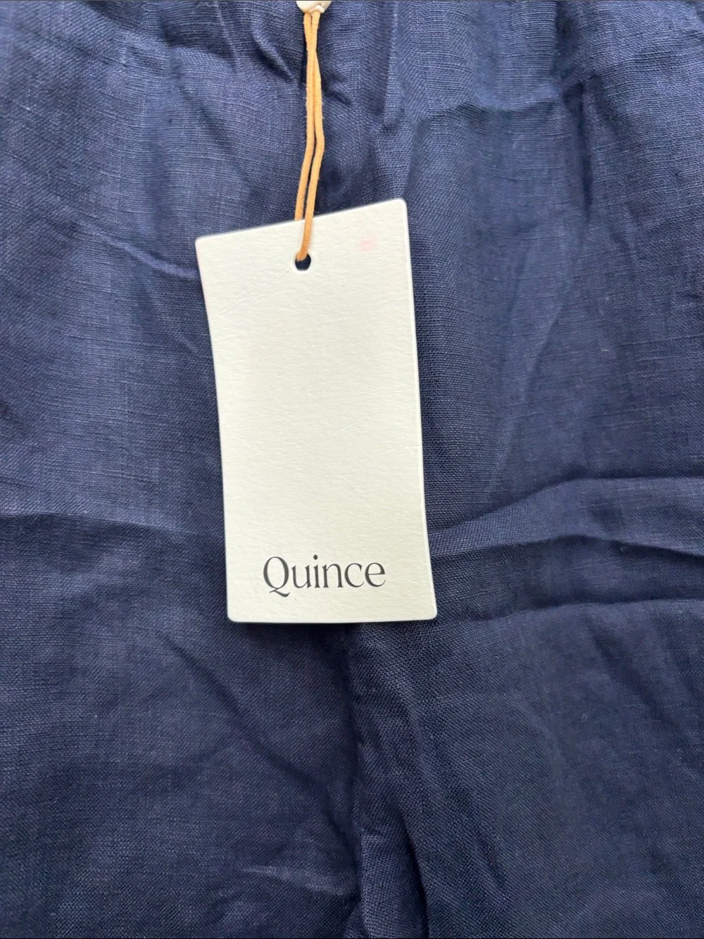 New Quince | medium Navy Relaxed Linen wide leg pants